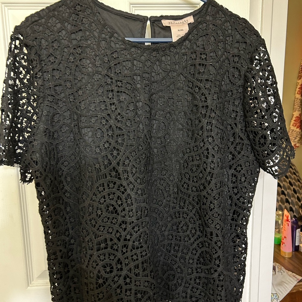 Philosophy Black Embellished Blouse